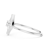 Gold Ring DR-6250, White Gold, view 3