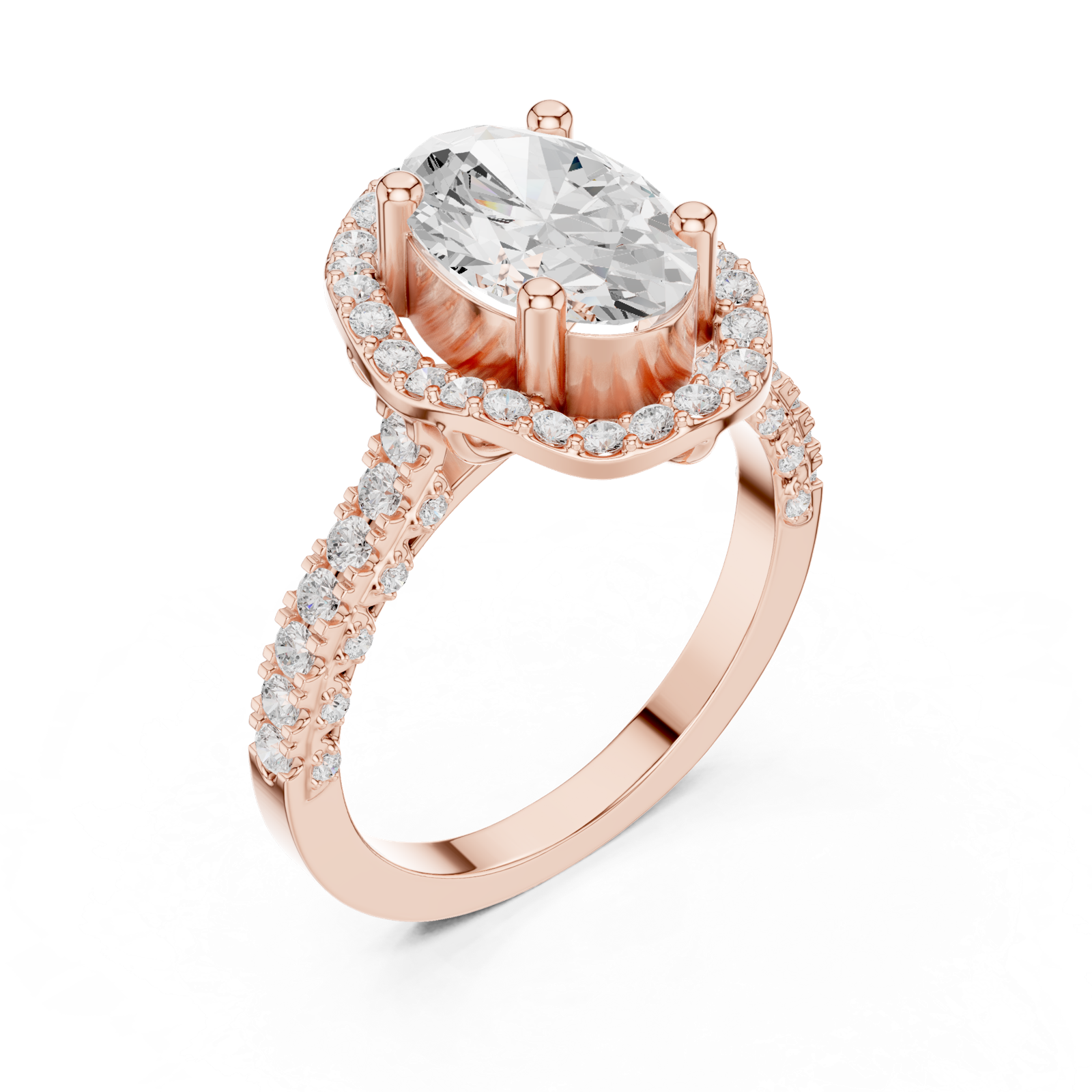 Gold Ring DDLR-410, Rose Gold, view 2