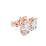 Gold Earrings SBER(5), Rose Gold, view 1