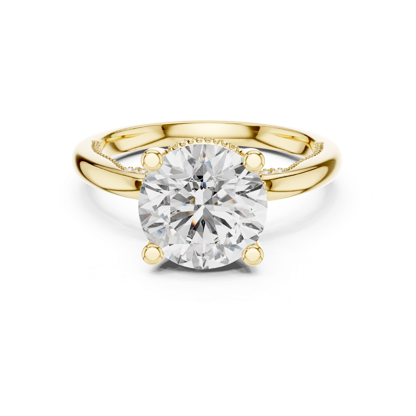 Gold Ring DDLR-175, Yellow Gold, view 4