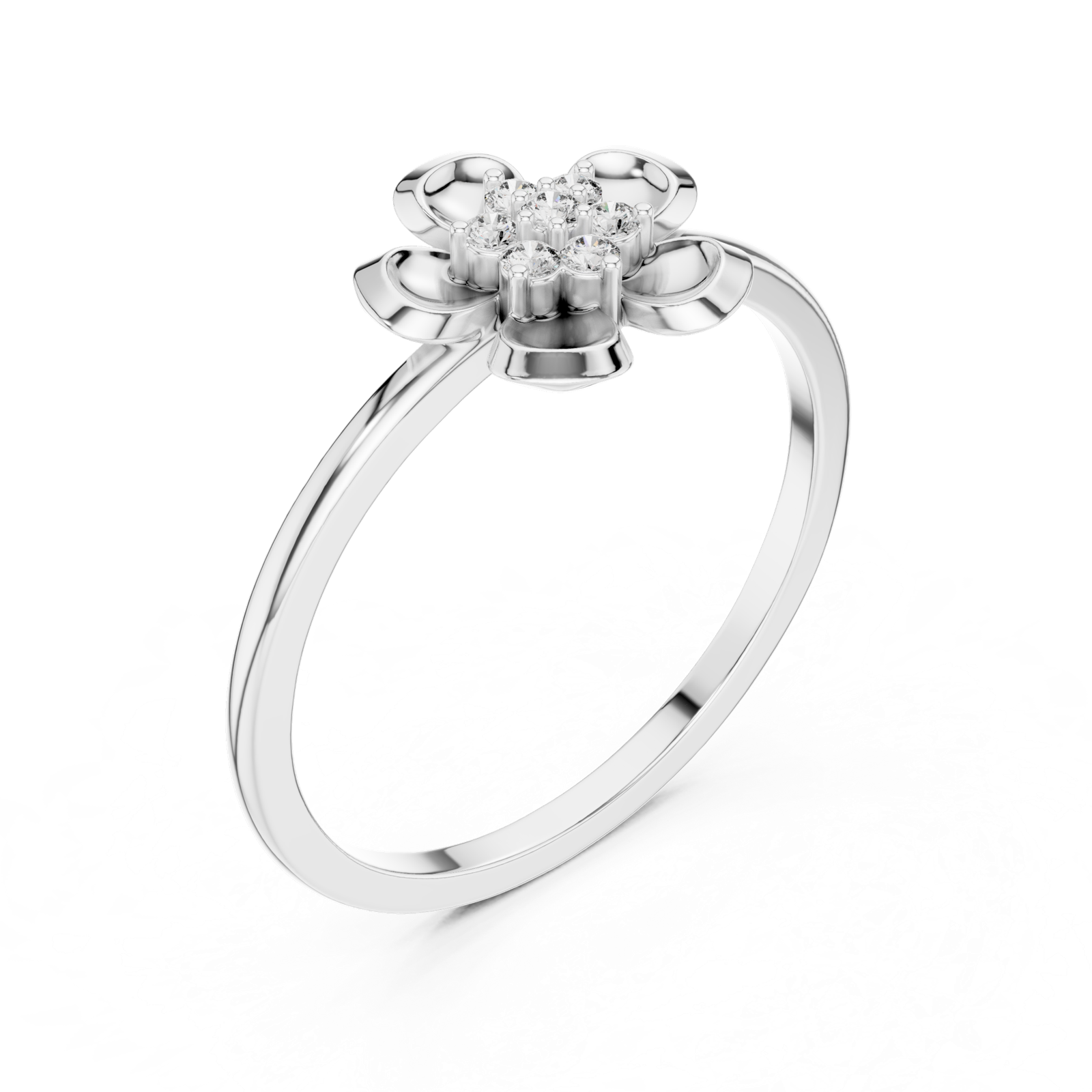 Gold Ring DR-6259, White Gold, view 2