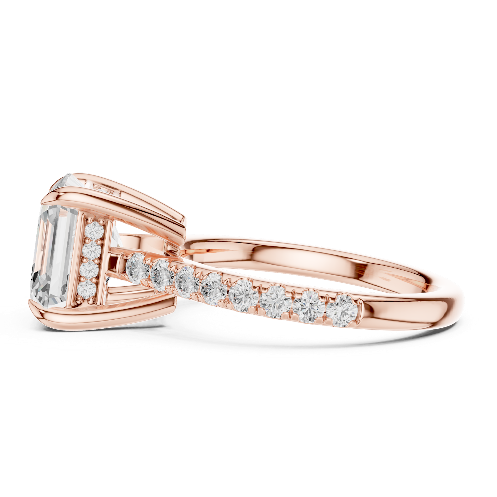 Gold Ring DDLR-1031, Rose Gold, view 3