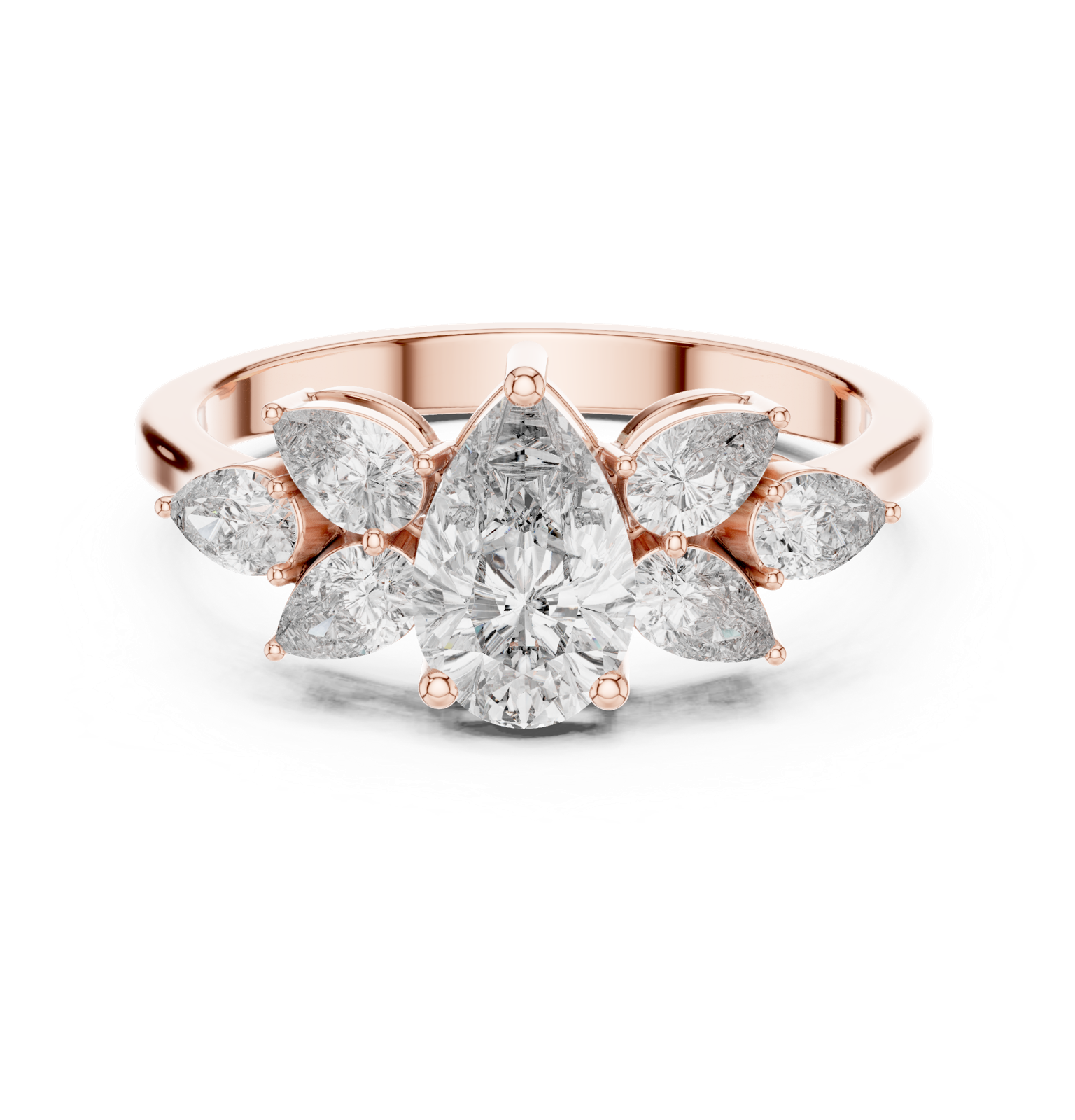 Gold Ring AVBLR-132, Rose Gold, view 4