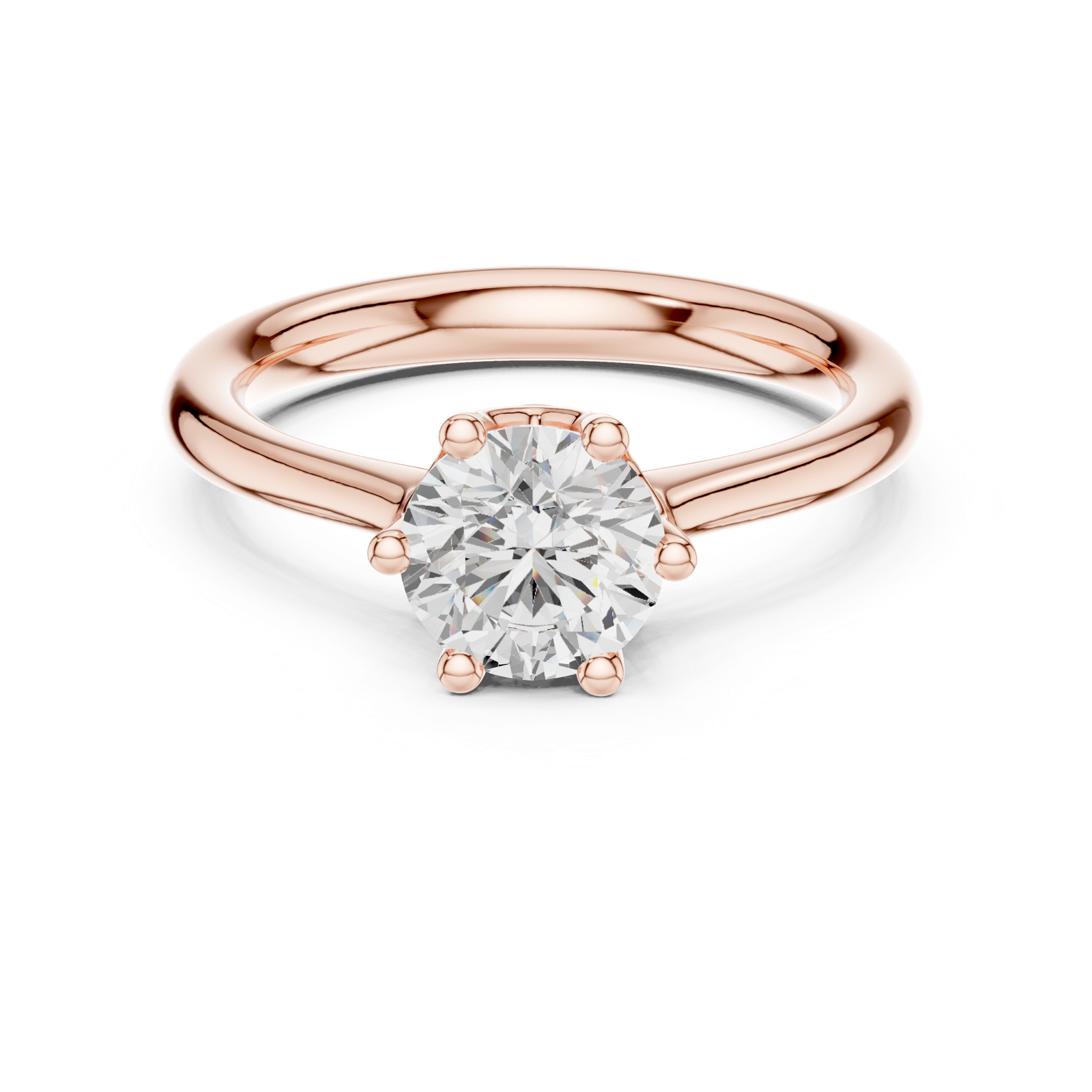 Gold Ring DDLR-558, Rose Gold, view 4