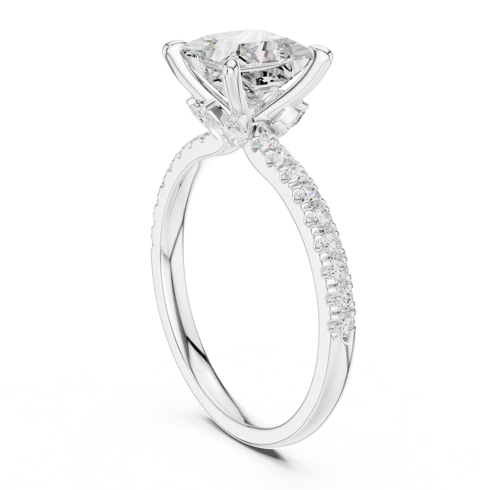 Gold Ring DDLR-1014, White Gold