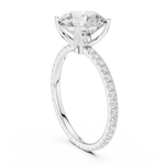 Gold Jewelry L36-16, Round center stone, White Gold, view 1