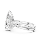Gold Ring DDLR-440, Marquise center stone, White Gold, view 3