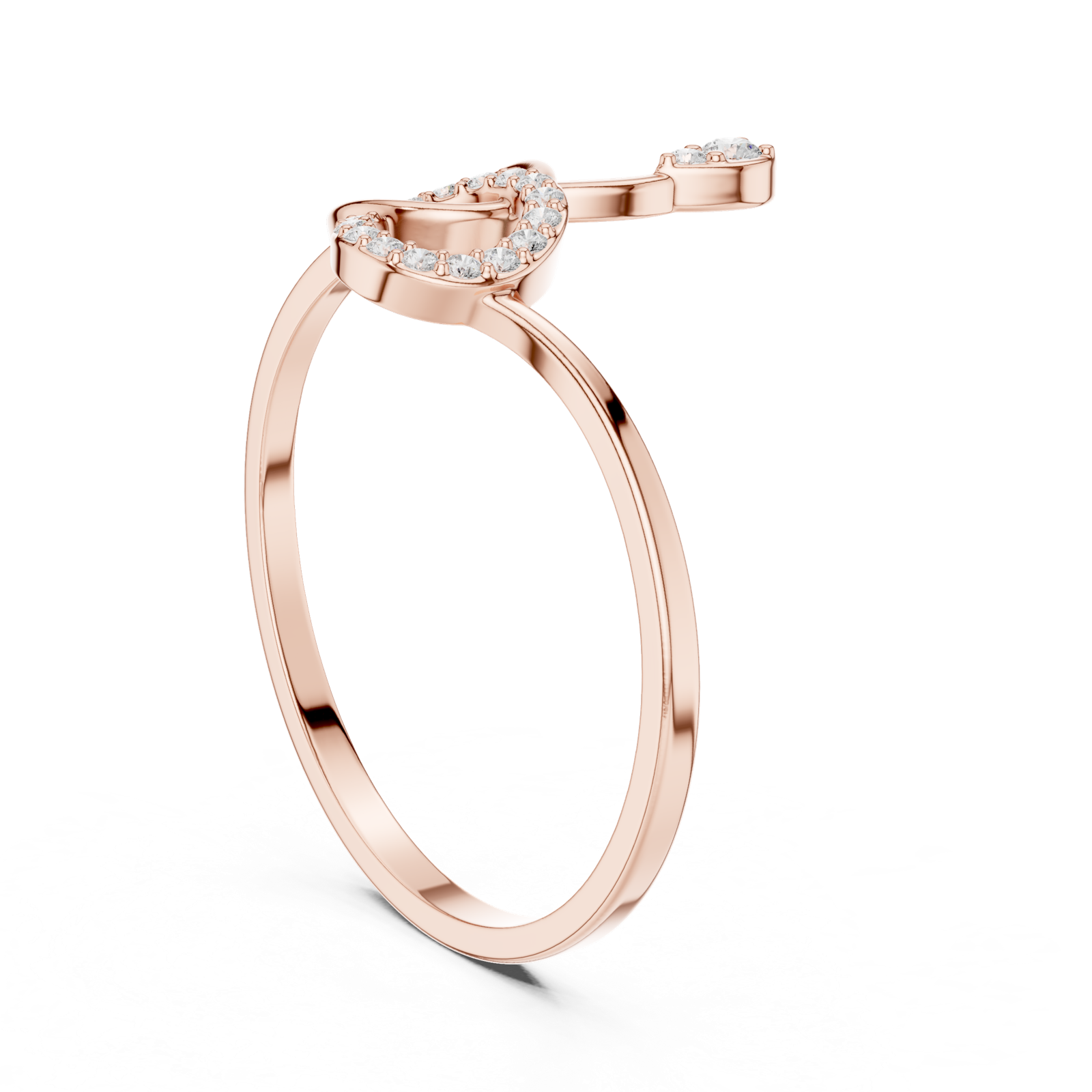 Gold Ring 1 (114), Rose Gold, view 1