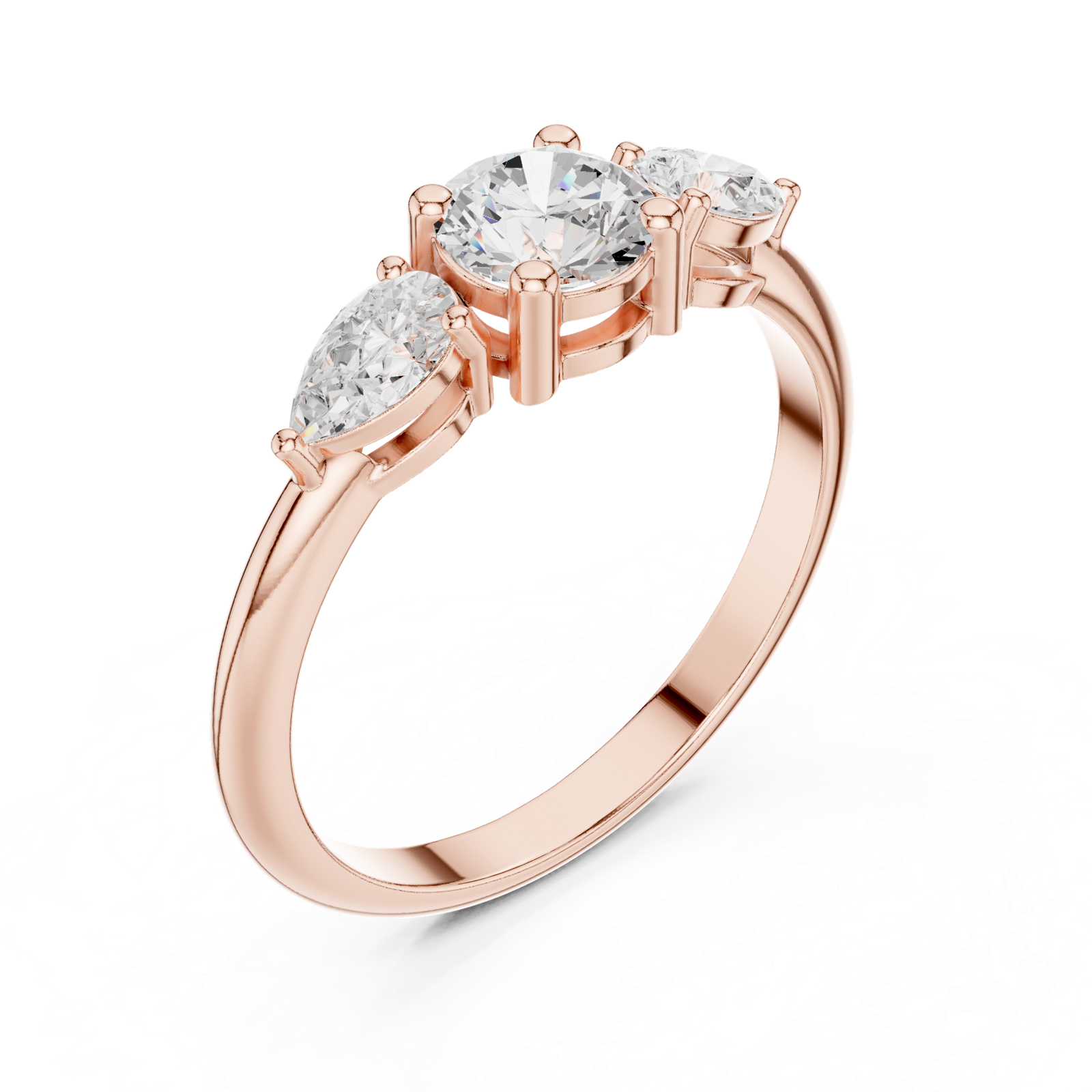Gold Ring JLR-99, Rose Gold, view 2