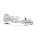 Gold Ring DDLR-1033, White Gold, view 3