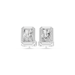 Gold Jewelry DDER-001, Radiant center stone, White Gold, view 4