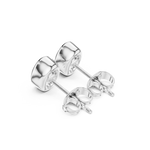 Gold Jewelry DDER-001, Oval center stone, White Gold, view 2