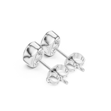 Gold Jewelry DDER-001, Oval center stone, White Gold, view 2
