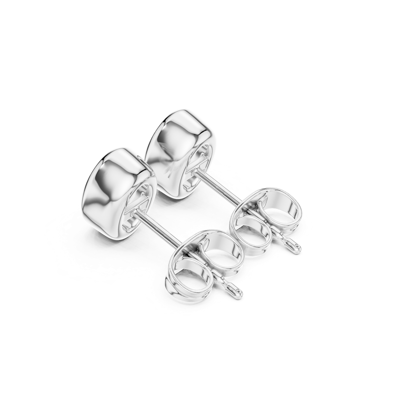 Gold Jewelry DDER-001, Oval center stone, White Gold, view 2