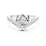 Gold Ring DDLR-1114, White Gold, view 4