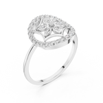 Gold Ring DR-6155, White Gold, view 2