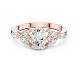 Gold Ring HLR-43, Rose Gold, view 4