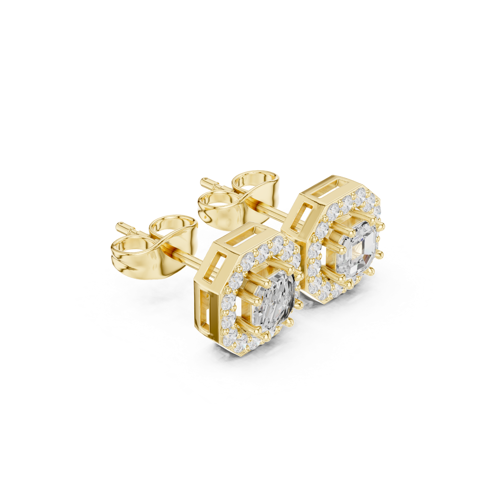Gold Earrings ALJER-493, Yellow Gold