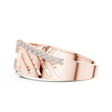 Gold Ring LR-01 (25), Rose Gold, view 3