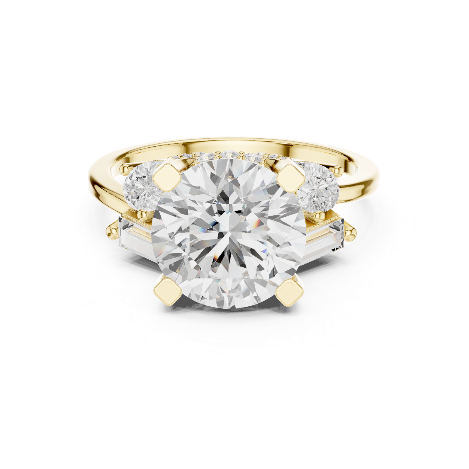 Gold Ring DDLR-447, Yellow Gold, view 4