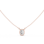 Gold Jewelry DDPS-001, Oval center stone, Rose Gold