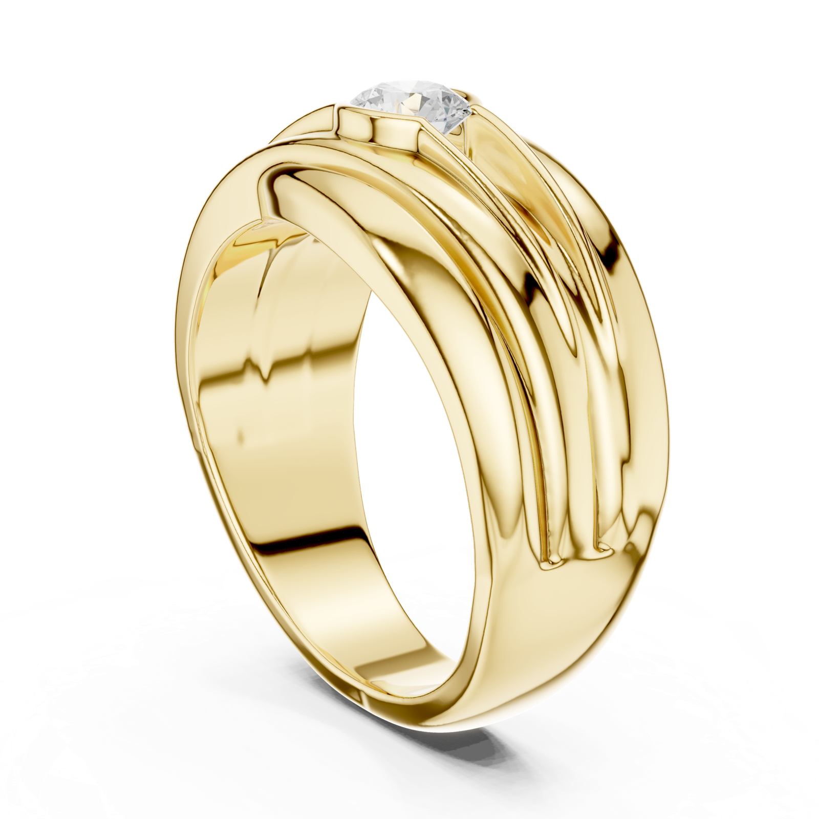 Gold Men's Ring GGR-0020, Yellow Gold, view 1