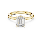 Gold Ring DDLR-176, Emerald center stone, Yellow Gold, view 4