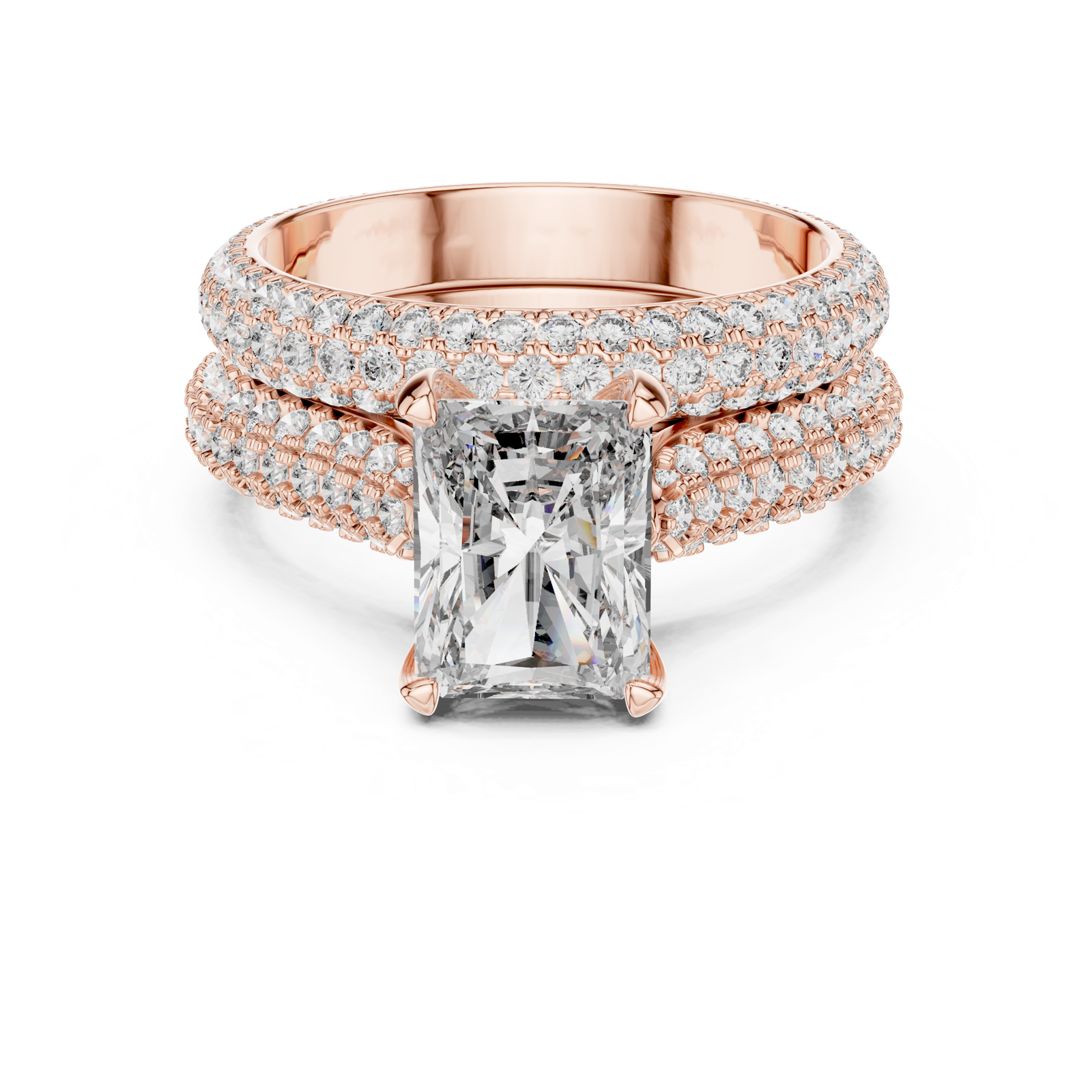 Gold Ring DDLR-013, Rose Gold, view 4