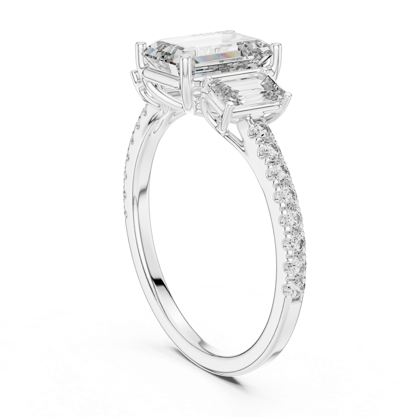Gold Ring L03-1296, White Gold