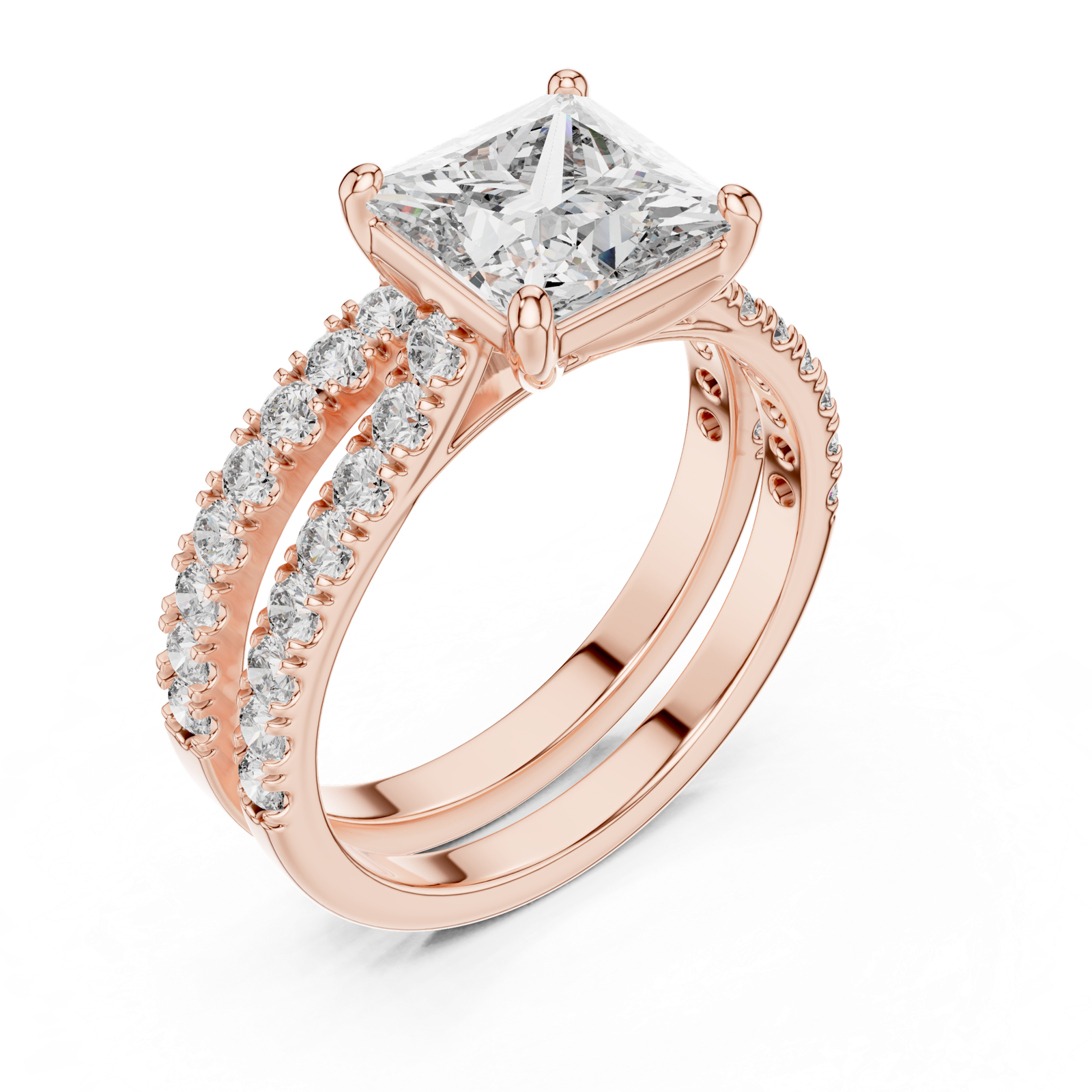 Gold Ring DDLR-010, Rose Gold, view 2