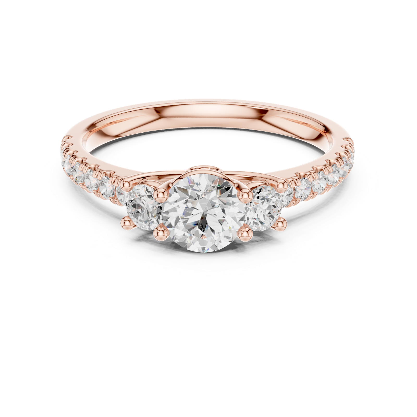 Gold Ring DDLR-788, Rose Gold, view 4