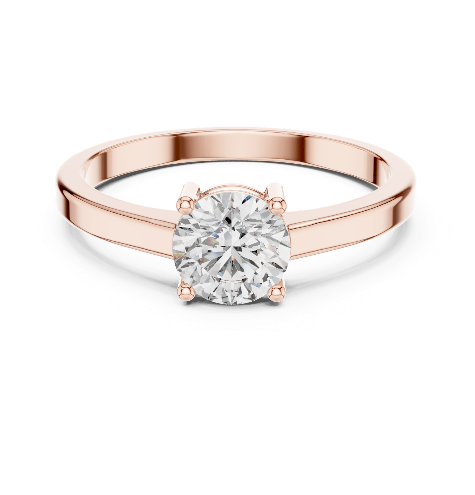 Gold Ring ALR-28, Rose Gold, view 4