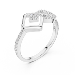 Gold Ring LR-01 (61), White Gold, view 2