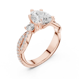 Gold Ring DDLR-1037, Rose Gold, view 2