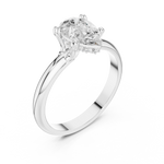 Gold Ring DDLR-1059, White Gold, view 2