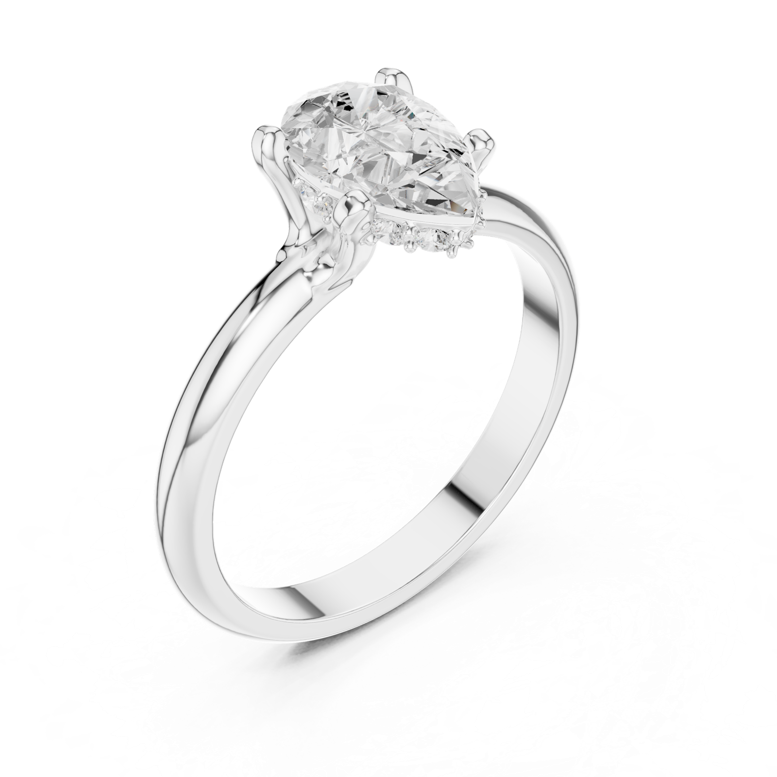 Gold Ring DDLR-1059, White Gold, view 2