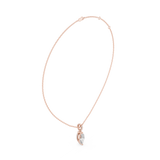 Gold Jewelry DDPO-009, Marquise center stone, Rose Gold, view 1