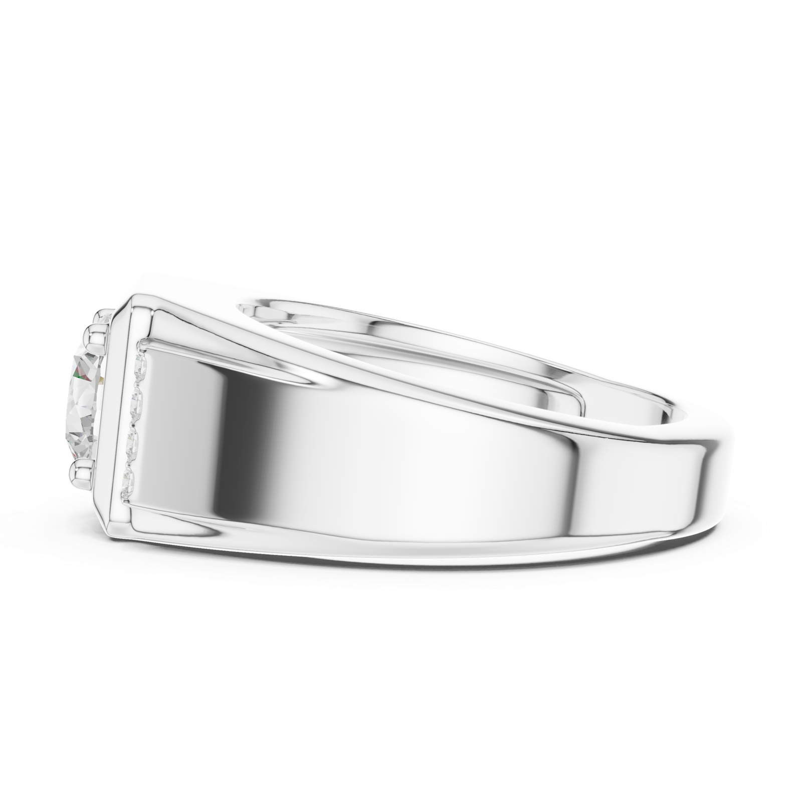 Gold Ring SBMR(47), White Gold, view 3