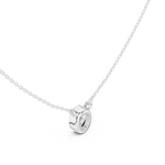 Gold Jewelry DDPS-001, Oval center stone, White Gold, view 2