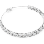 14K Solid Gold Lab Diamond Bracelet, White Gold, view 2