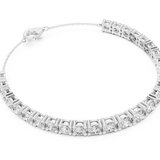 14K Solid Gold Lab Diamond Bracelet, White Gold, view 2