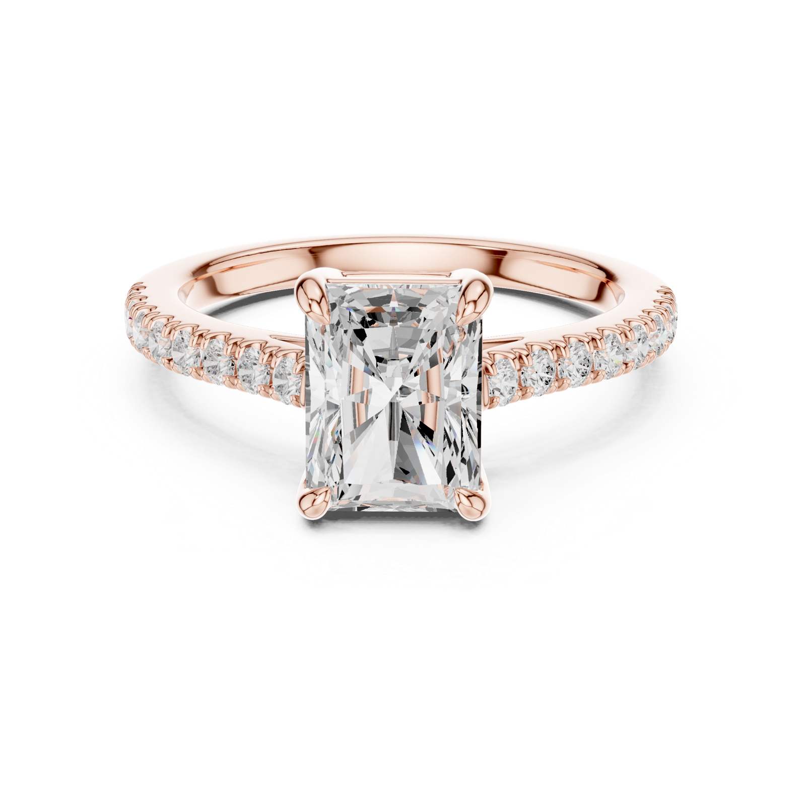 Gold Ring DDLR-881, Rose Gold, view 4