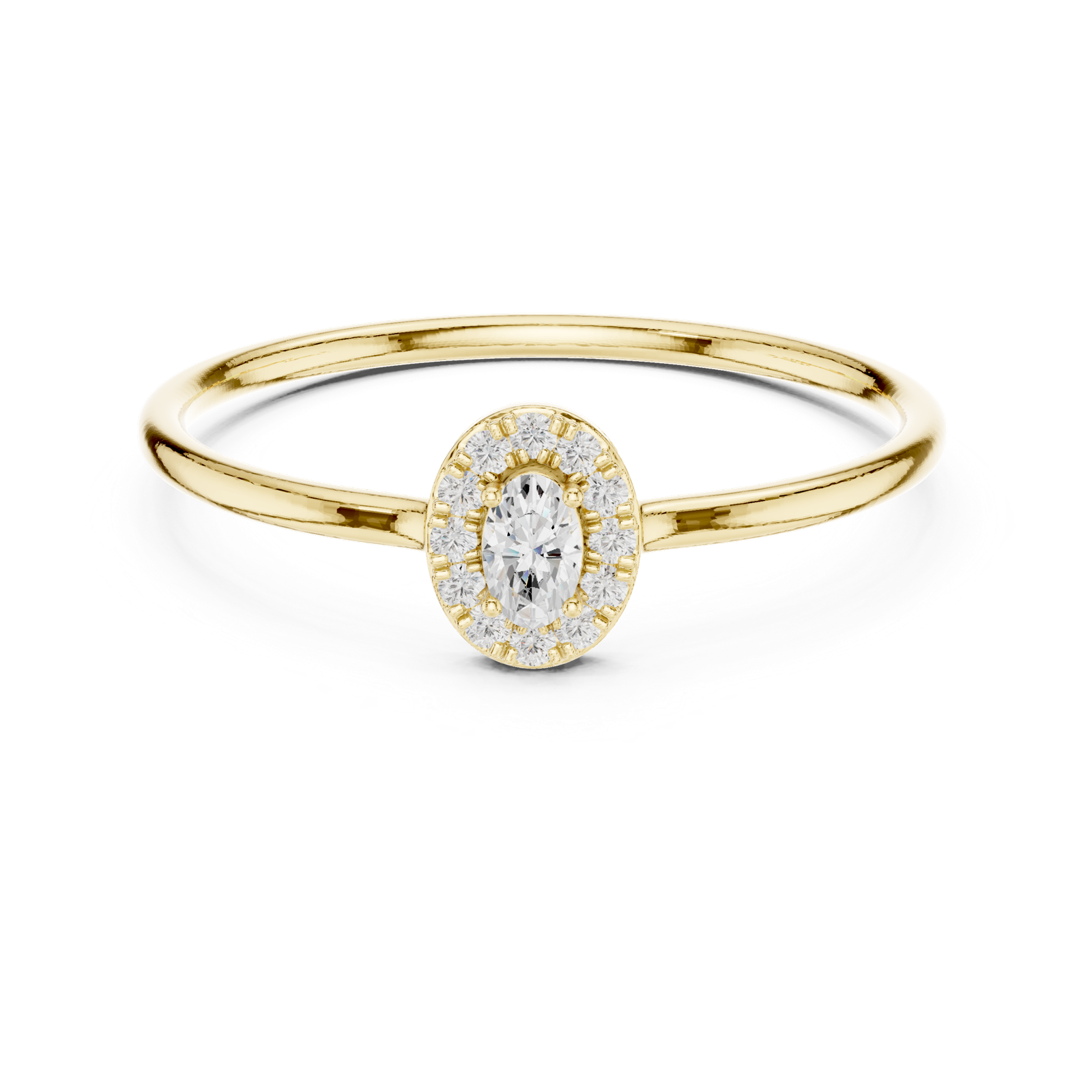 Gold Ring HLR-207, Yellow Gold, view 4