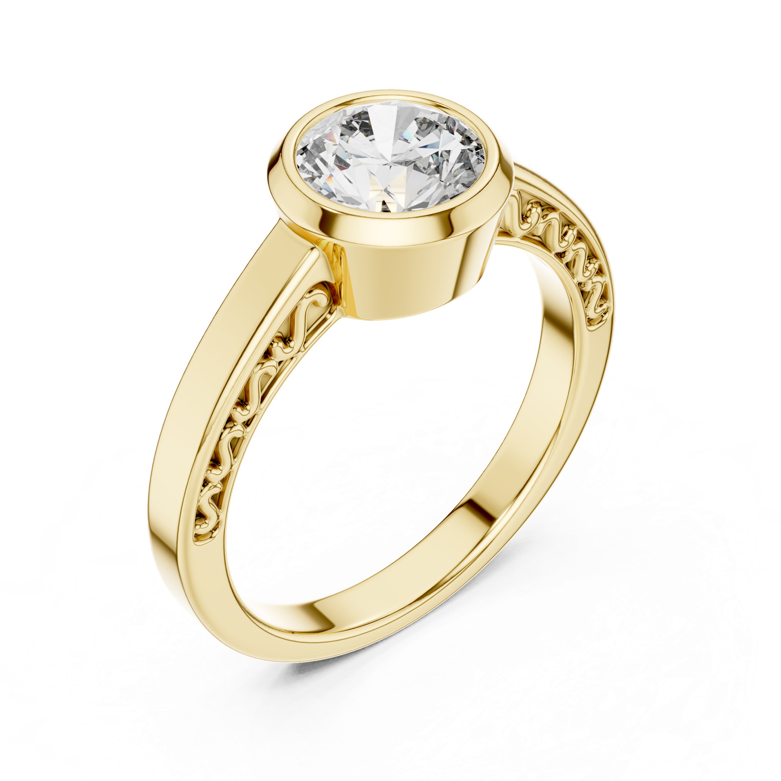 Gold Ring LR-0111, Yellow Gold, view 2