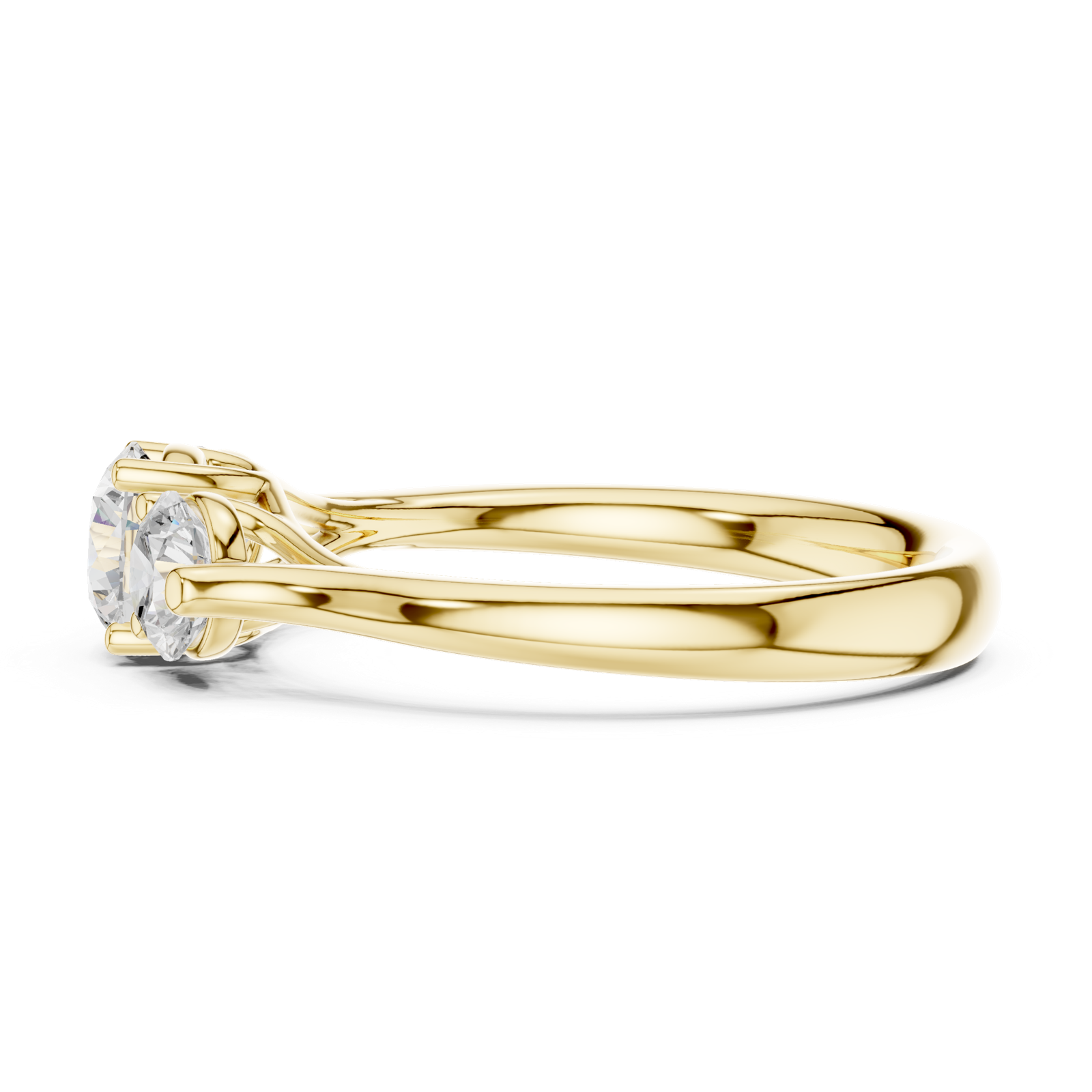 Gold Ring DDLR-667, Yellow Gold, view 3