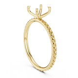 Gold Jewelry L36-15, Princess center stone, Yellow Gold, view 1