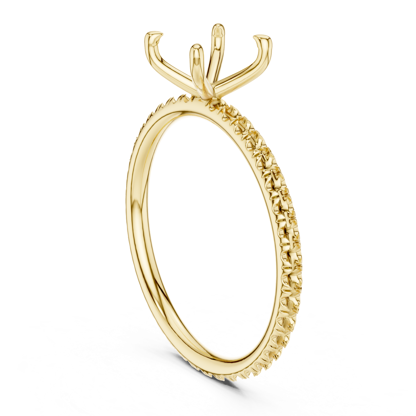 Gold Jewelry L36-15, Princess center stone, Yellow Gold, view 1