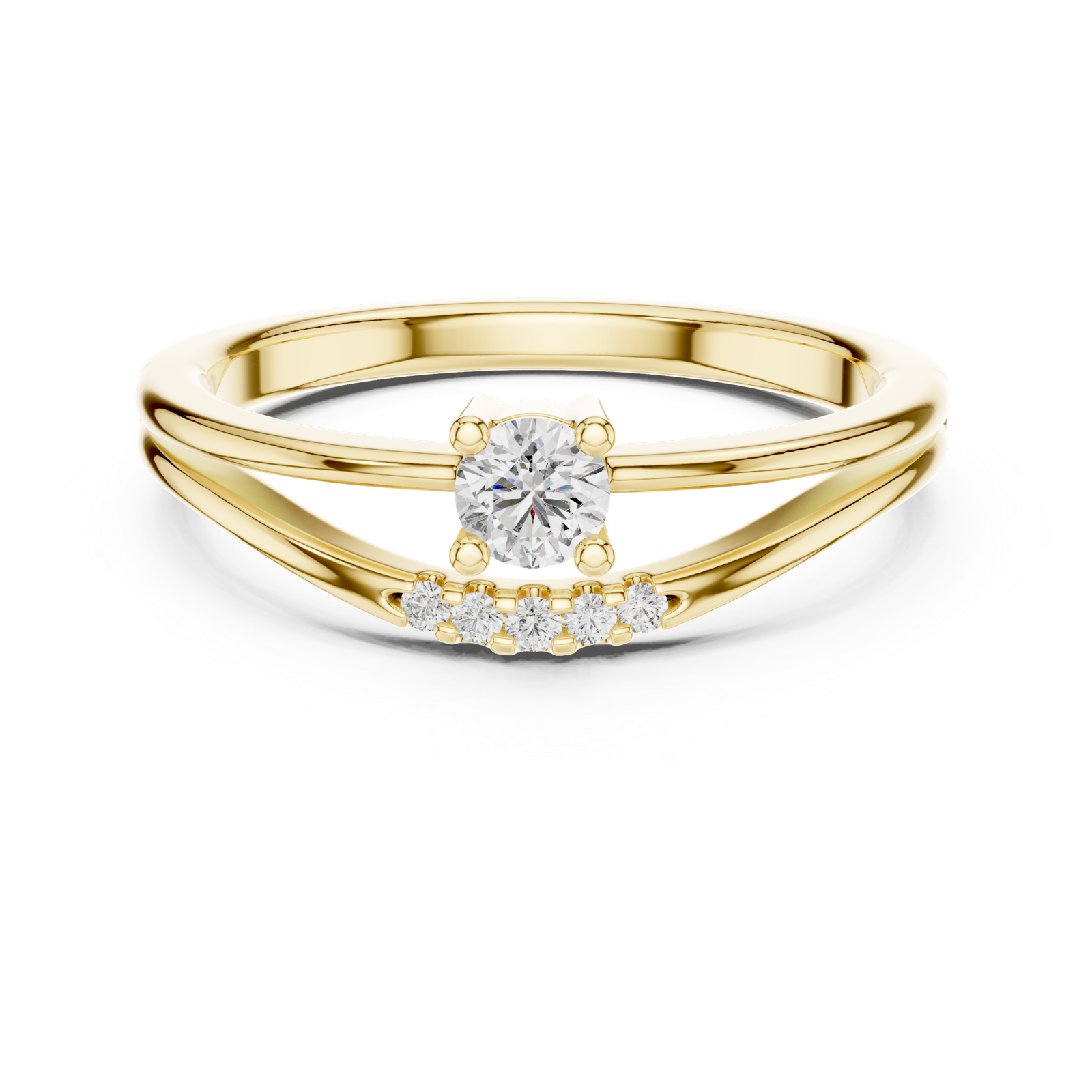 Gold Ring L03-1336, Yellow Gold, view 4