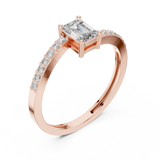 Gold Ring ALR-137, Rose Gold, view 2