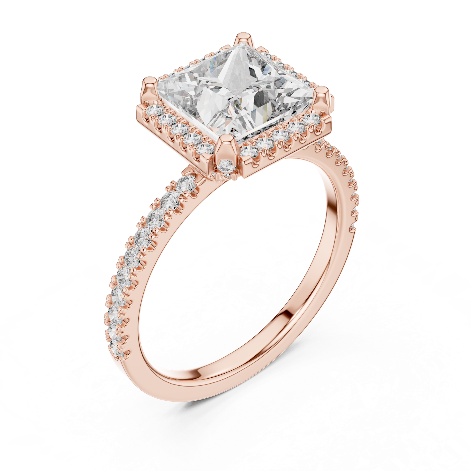 Gold Ring DDLR-057, Rose Gold, view 2